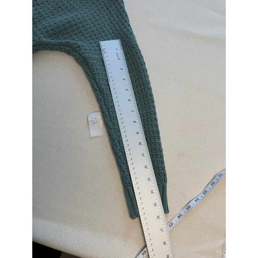 Rachel Zoe Womens L Long Sleeve Knit Sweater Teal Aqua Color Cotton Blend - Picture 6 of 7